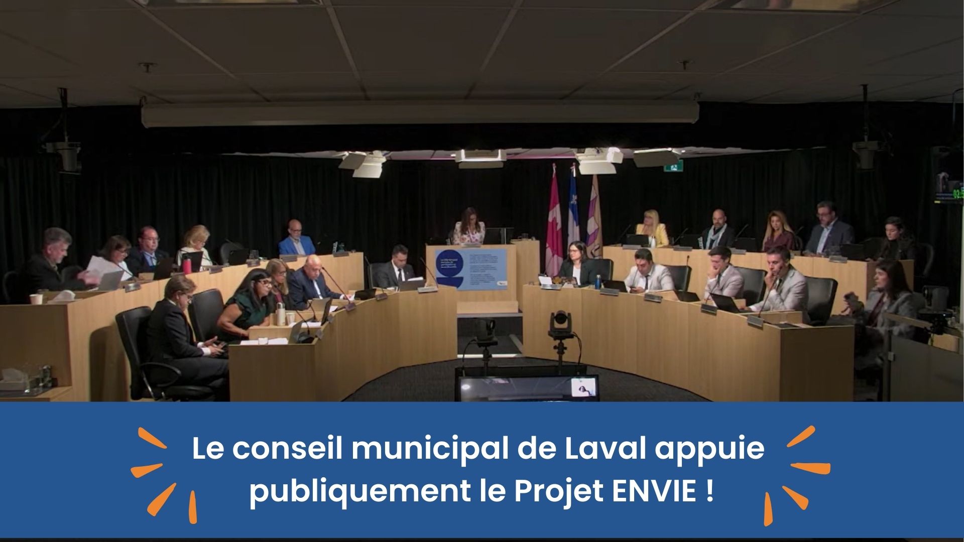 Le conseil municipal de Laval appuie publiquement le Projet ENVIE !